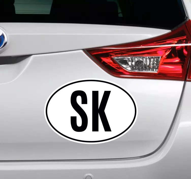 Sk kód krajiny kód auta - Tenstickers