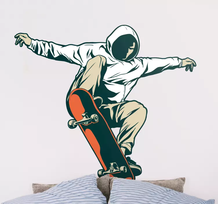 Nálepku na stenu na skákanie na skateboarde - Tenstickers