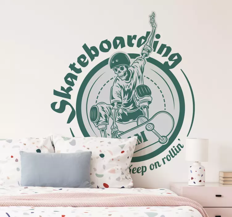 Samolepka na stenu symbolu tímu skateboardingu - Tenstickers