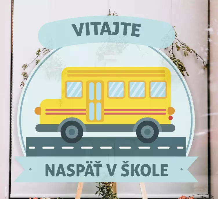 školský autobus nálepku späť do školy - Tenstickers
