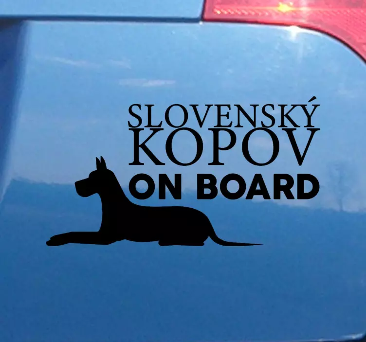 Nálepka slovenského psíka na palube dieťa na palube - Tenstickers