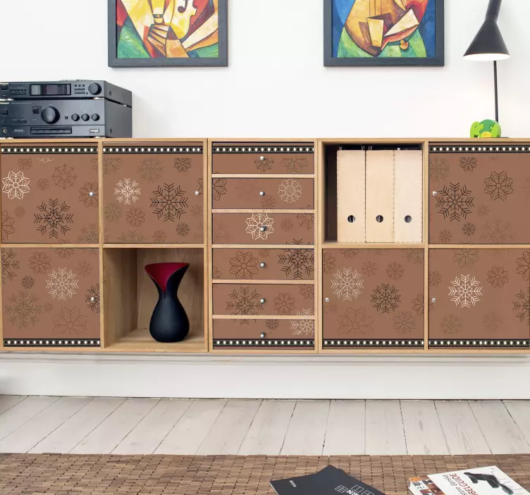 Nálepka so vzorom nábytku pre snehové vločky - Tenstickers