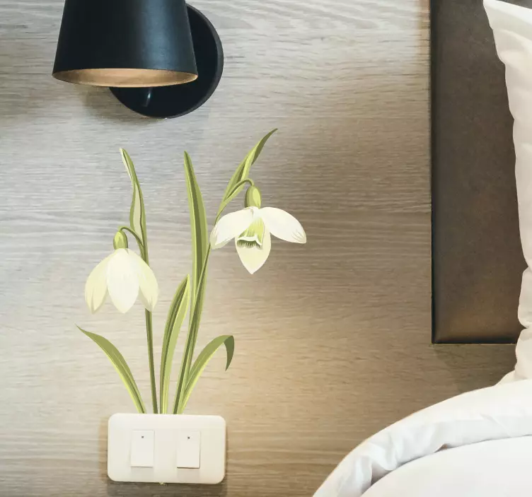 Samolepka rastlina snežienka kvetina - Tenstickers