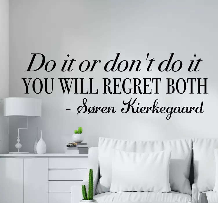 Søren kierkegaard urob to alebo necituj nálepku - Tenstickers