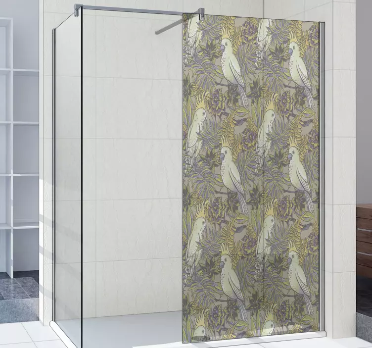 Nálepka na sprchu papagáje - Tenstickers