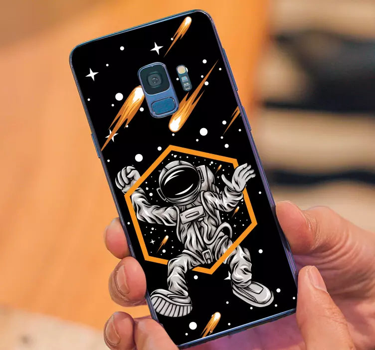 Nálepka šťastný astronaut samsung - Tenstickers