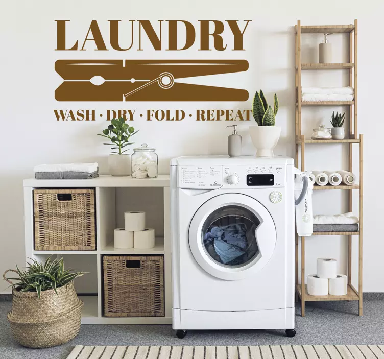 Nálepka na stenu s citátmi z štipca na bielizeň - Tenstickers