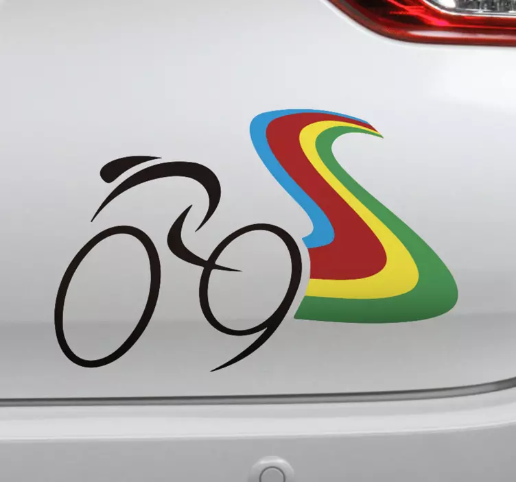 Nálepka majstra sveta na bicykli - Tenstickers
