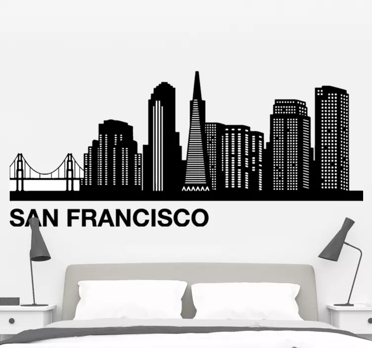 San francisco skyscraper skyline fototapeta - Tenstickers