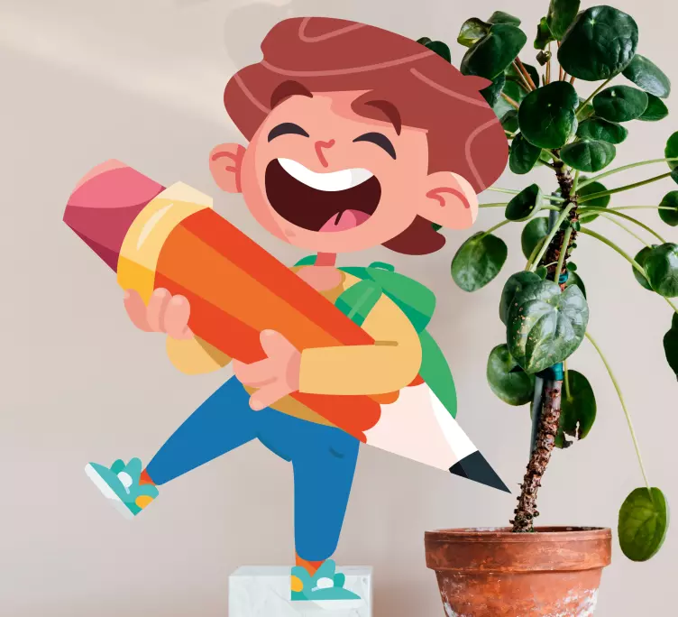 Naspäť do školy nálepku na okno schoolkid - Tenstickers