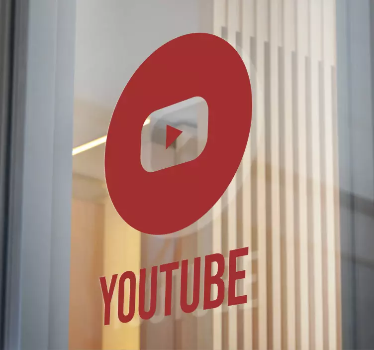 Nálepka na okno s logom youtube - Tenstickers