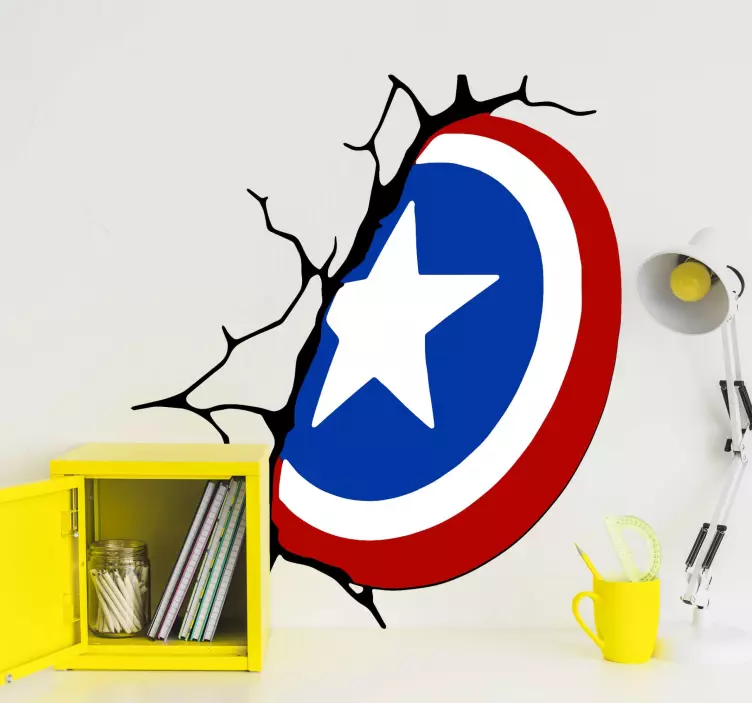 Samolepka na stenu captain america štít - Tenstickers