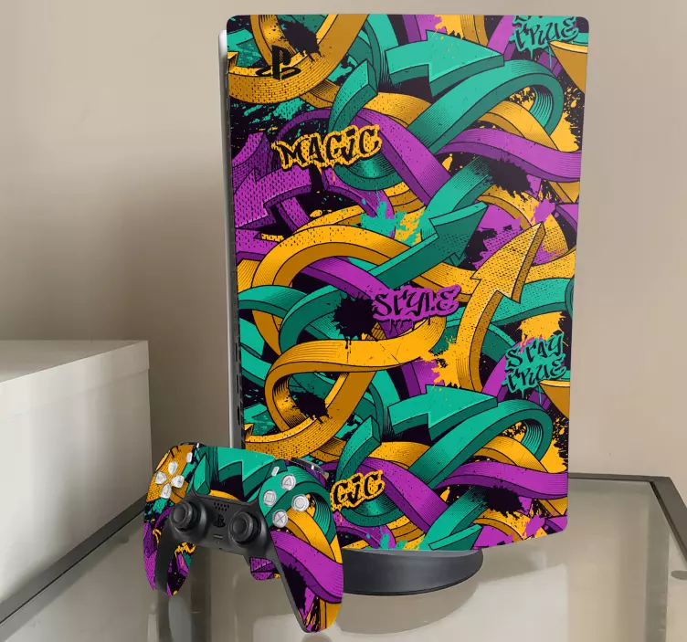 Street art graffiti ps5 skin sticker - Tenstickers