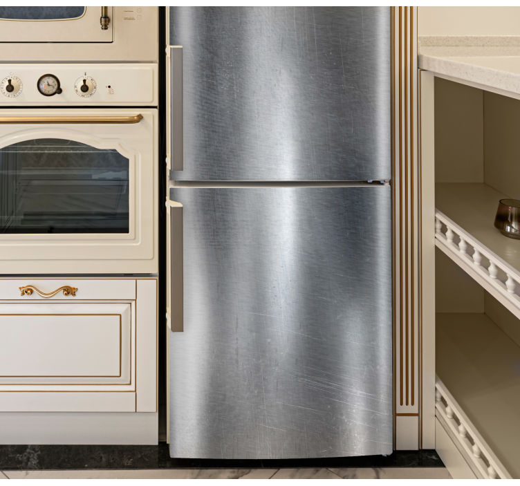 Strieborný kovový štítok s rustikálnou textúrou - Tenstickers