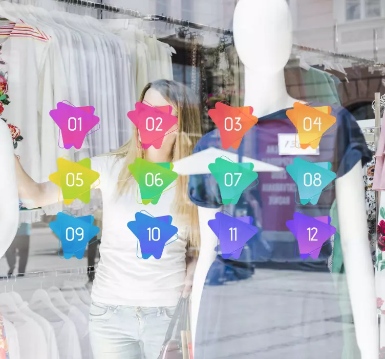 štýlová šípka odrážky čísla štítok - Tenstickers