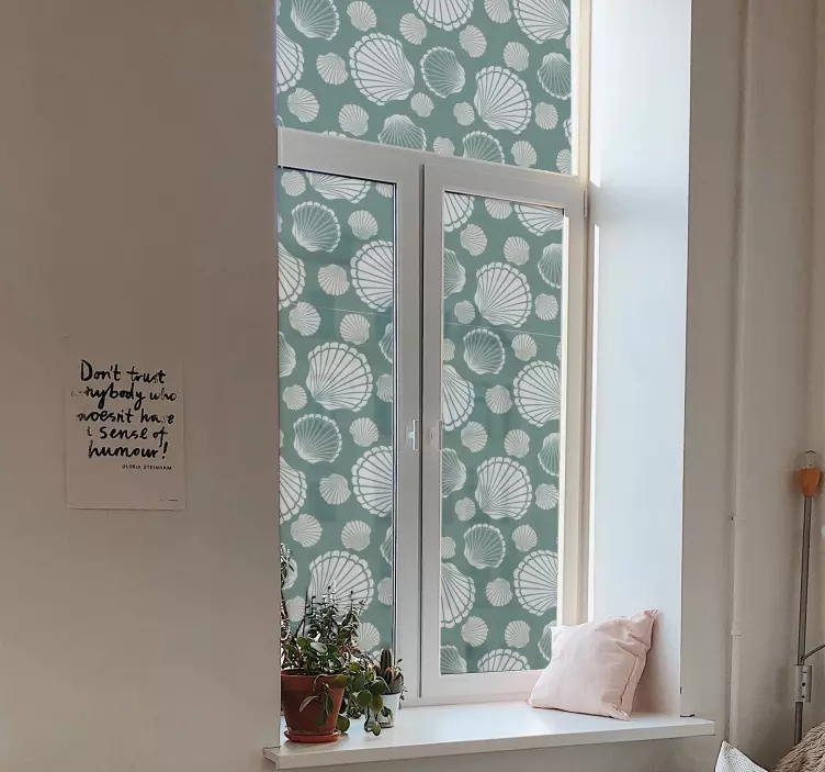 Nálepka na okno svet mušlí - Tenstickers