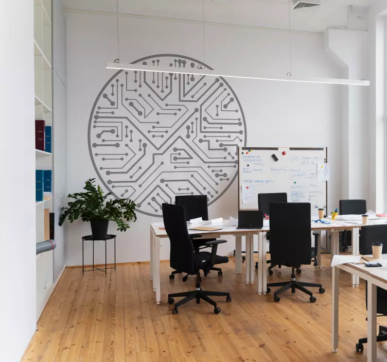 Samolepky na stenu technológia a internet Čipový obvod - Tenstickers