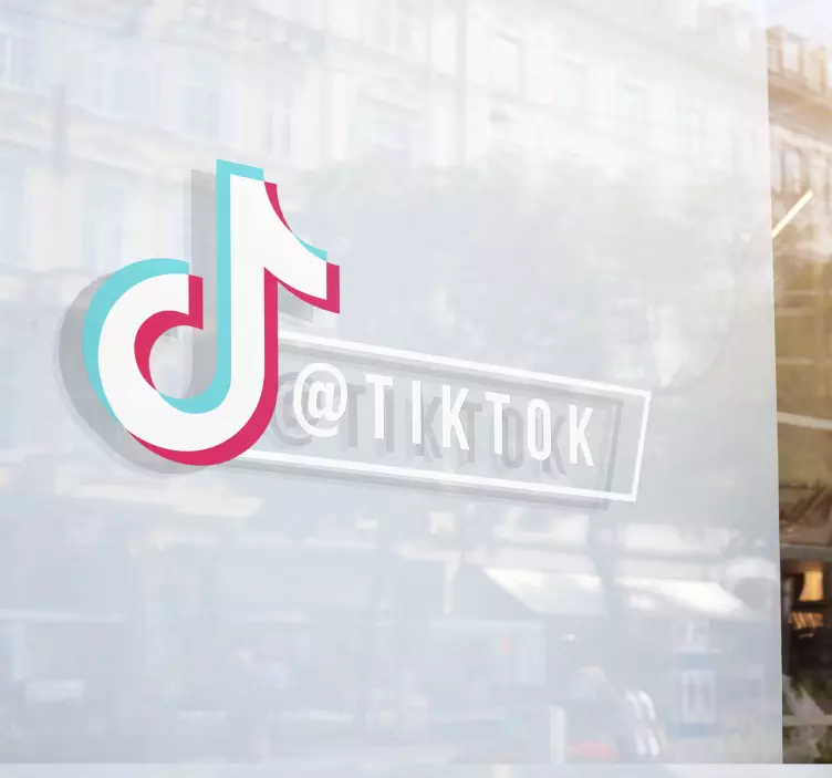 Tiktok personalizovaná nálepka na okno - Tenstickers