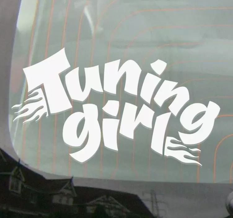 Tuning dievča auto vinyl nálepka - Tenstickers