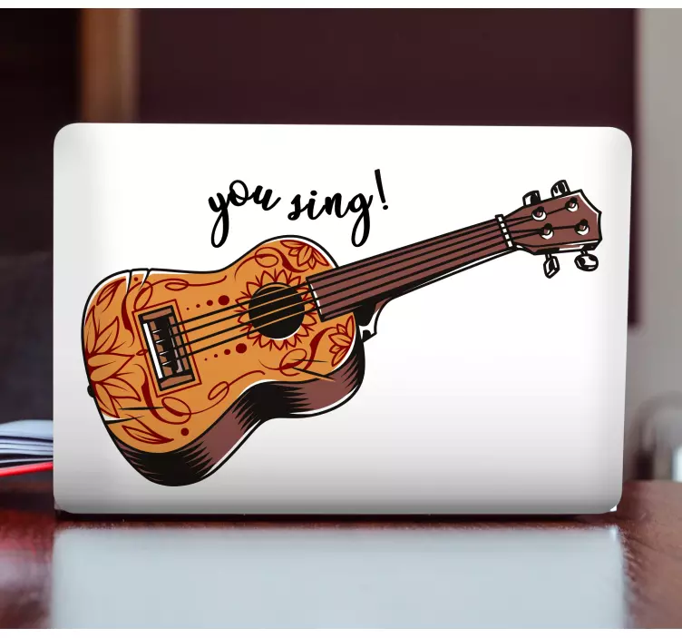 Ukulele u spievate textové skiny notebookov - Tenstickers