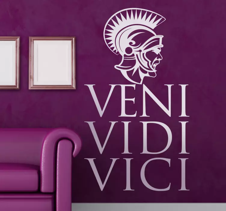 Veni vidi vici dekoratívna nálepka - Tenstickers
