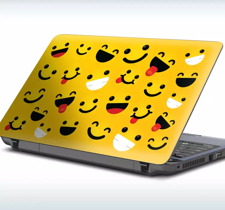 Nálepka s obrázkom emoji pre šťastnú tvár - Tenstickers