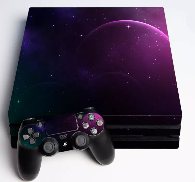 Nálepky vesmír a galaxia ps4 - Tenstickers
