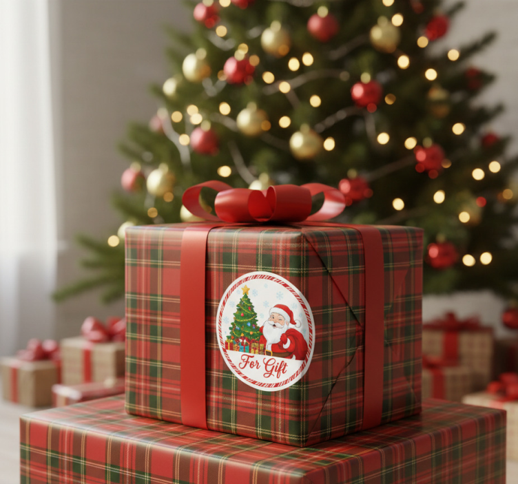 Vianočná nálepka na darček - Tenstickers