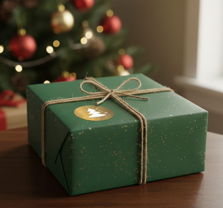 Vianočná nálepka na darčeky - Tenstickers