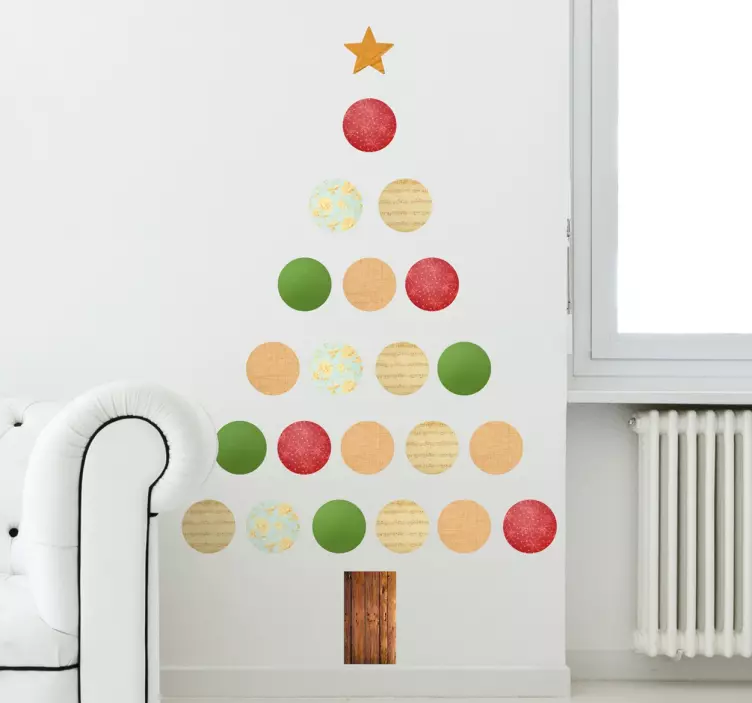 Vianočná nálepka vianočný stromček vinilos de navidad - Tenstickers