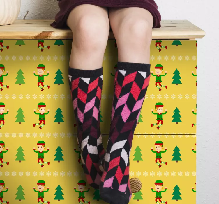 Vianočná nálepka škriatkovia - Tenstickers