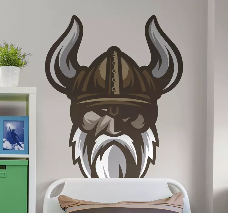 Viking nahnevaný hľadá s obtlačkom prilby - Tenstickers