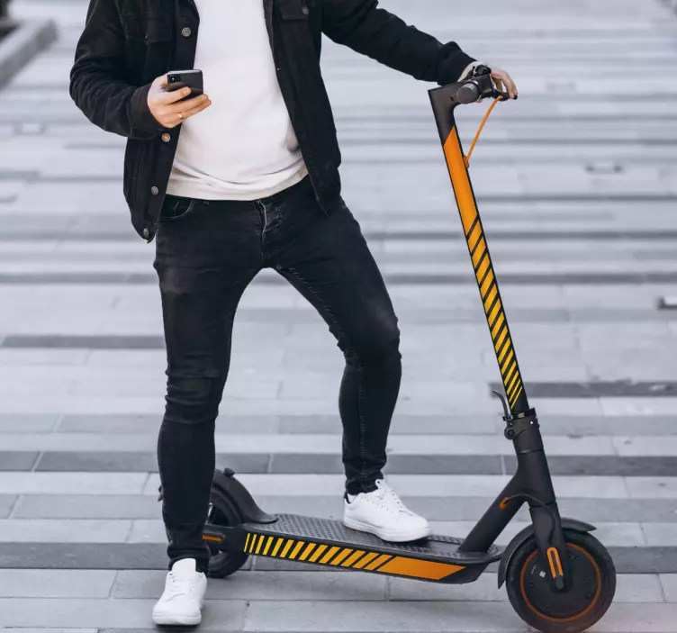 vinyl pre skútre patinete páska oranžová - Tenstickers