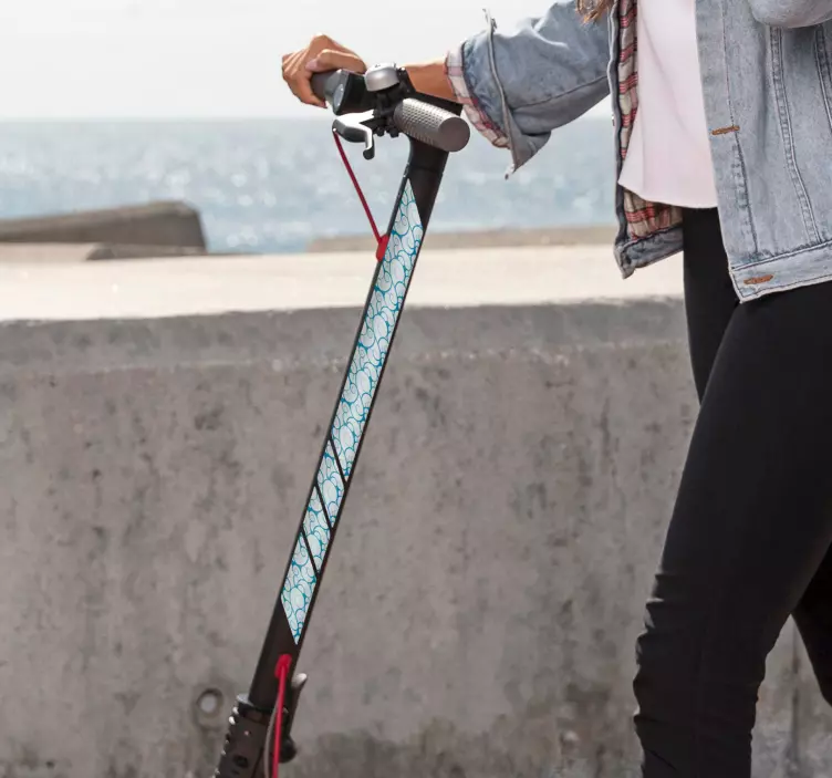 vinyl pre skútre patinete vzor vlny - Tenstickers