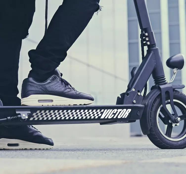 vinyl pre skútre preteky patinete bandera - Tenstickers