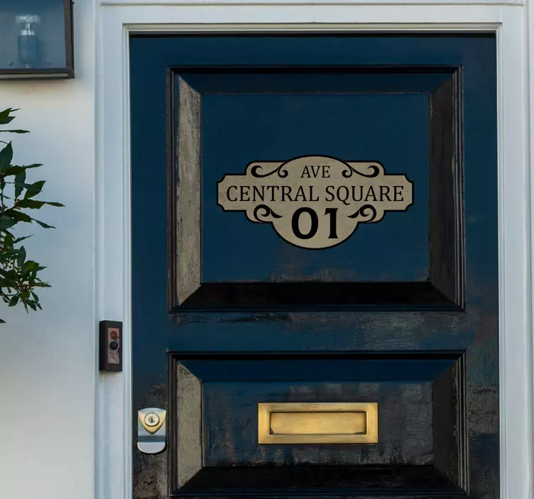 Nálepka na sklenené dvere s číslom domu - Tenstickers