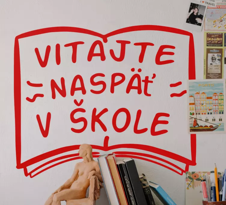 Vitajte v škole s nálepkou výkladu kníh - Tenstickers