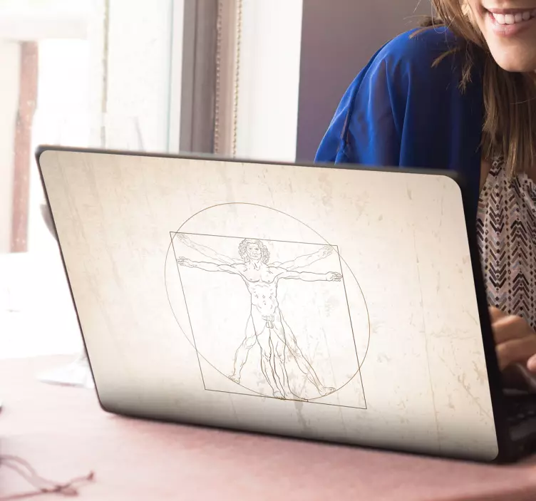 Nálepka pre vitruvian man laptop - Tenstickers