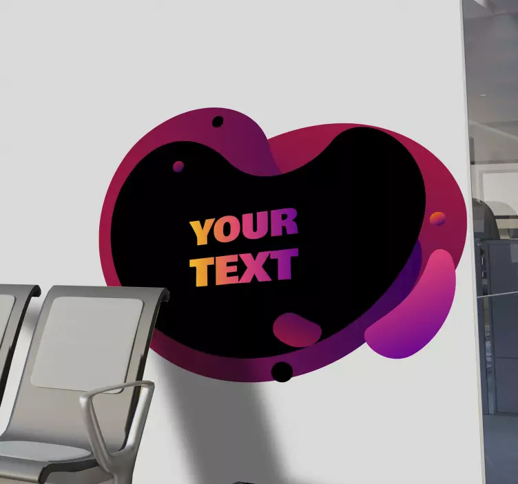 Nálepka na stenu škvrna s textom - Tenstickers