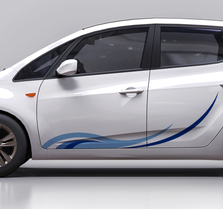 Vlna auto ilustrácia auto nálepka - Tenstickers