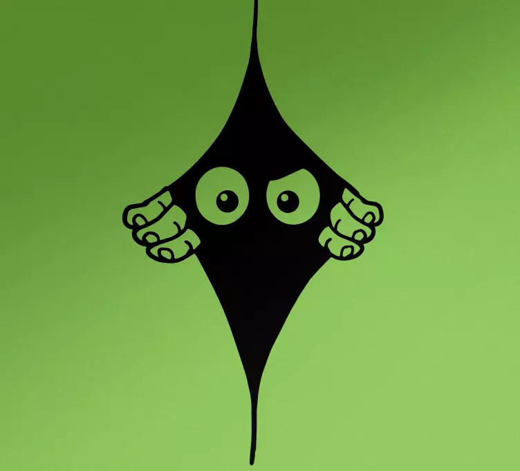 Vtipné jednofarebné vykúkajúce oči nálepka na auto - Tenstickers