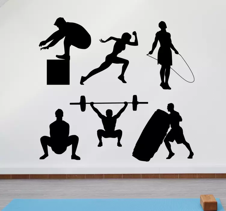 Vypracovať nálepku ľudí s fitness váhami - Tenstickers
