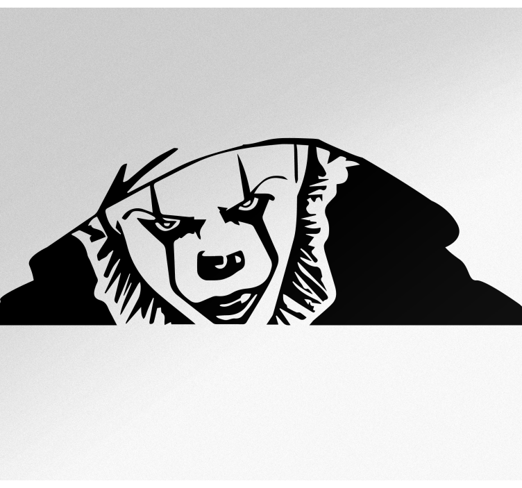 Vystrašiť to klaun vykúkajúci nálepku na auto - Tenstickers