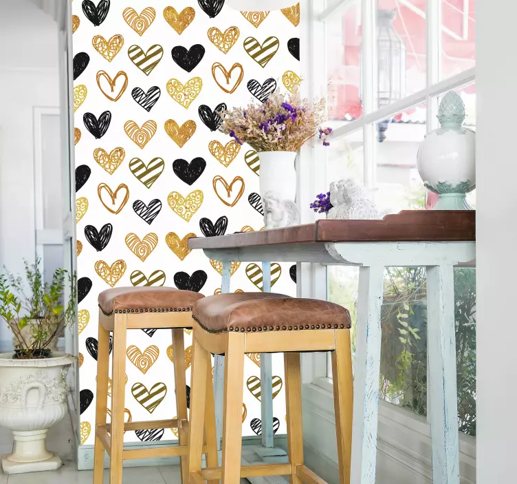 Nálepka so vzorom srdca na valentína - Tenstickers