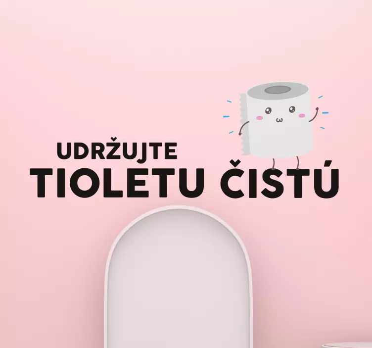 Wc udržujte čistú toaletnú nálepku - Tenstickers