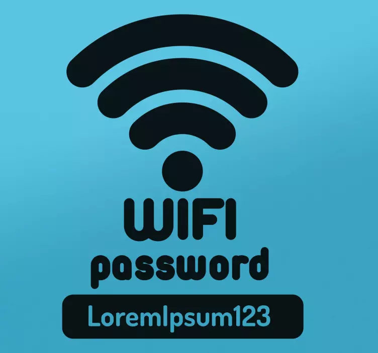 Wifi heslo internetové nálepky - Tenstickers