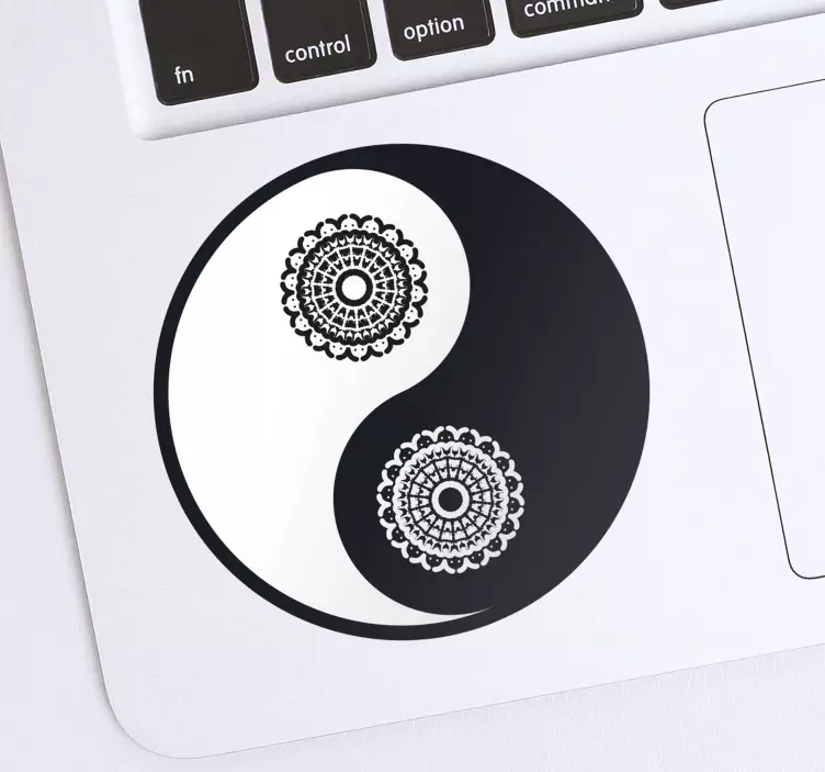 Nálepka pre laptop ying yang paisley - Tenstickers