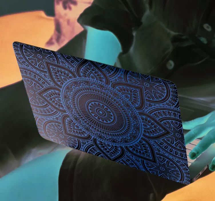 Nálepka so zlatým laptopom pre laptop - Tenstickers