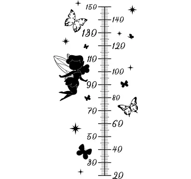 detsky meter na stenu magická víla - Tenstickers