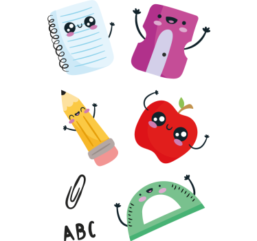 Samolepka naučná set späť do školy - Tenstickers